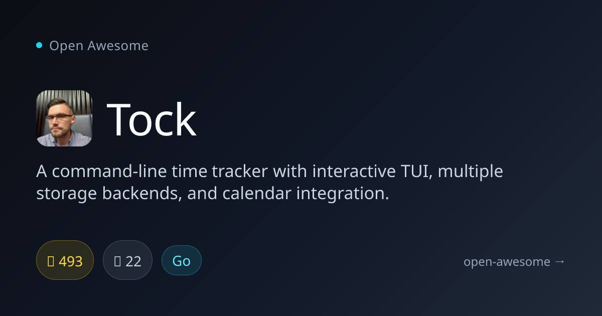 Tock — Command-Line Time Tracker | Open Awesome