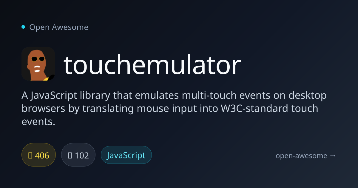 touchemulator — Desktop Multi-Touch Event Emulator | Open Awesome