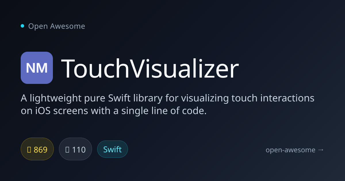 TouchVisualizer — iOS Touch Interaction Visualizer | Open Awesome
