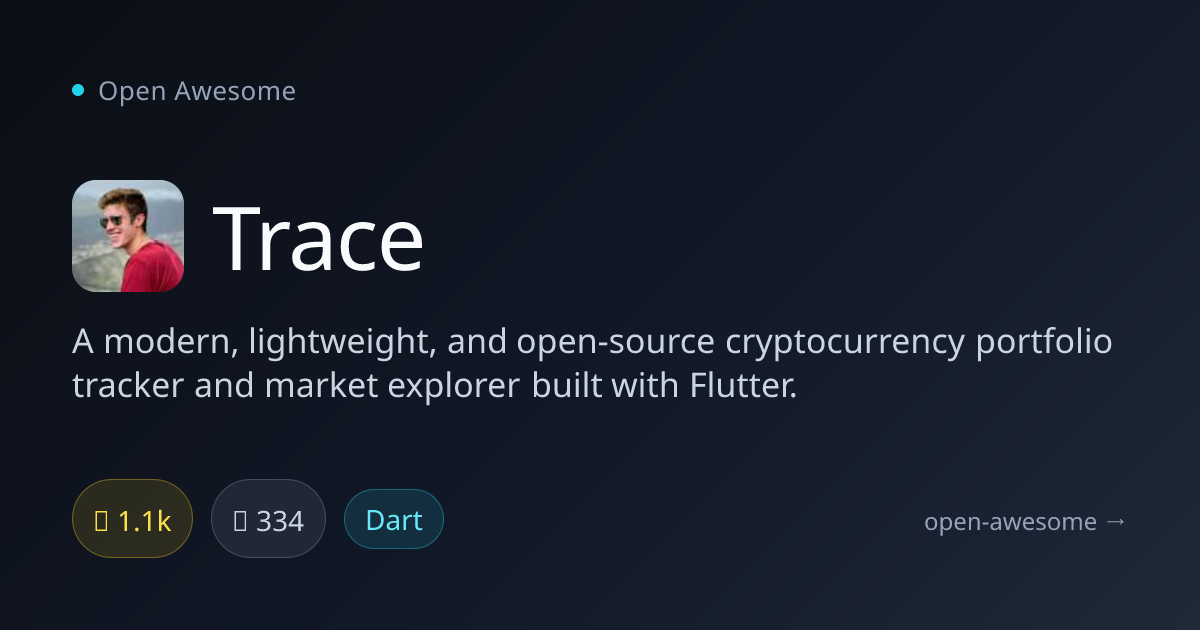Trace — Cryptocurrency Portfolio Tracker | Open Awesome