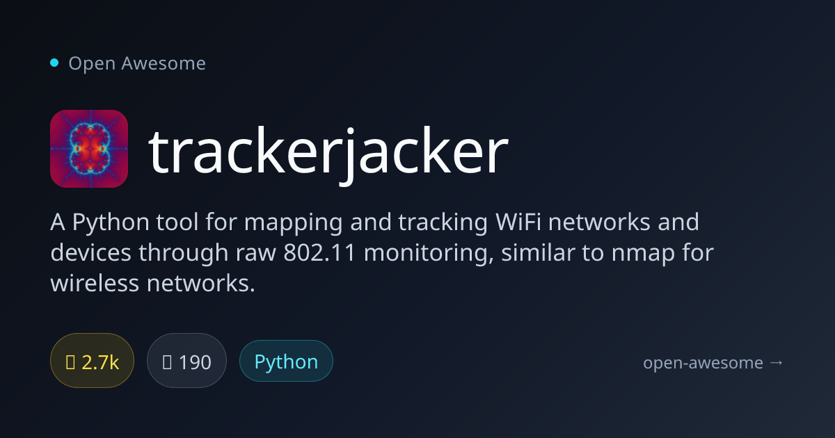 trackerjacker — WiFi Network Mapping Tool | Open Awesome