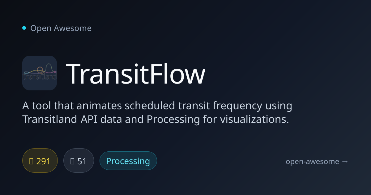 TransitFlow — Transit Frequency Animation Tool | Open Awesome