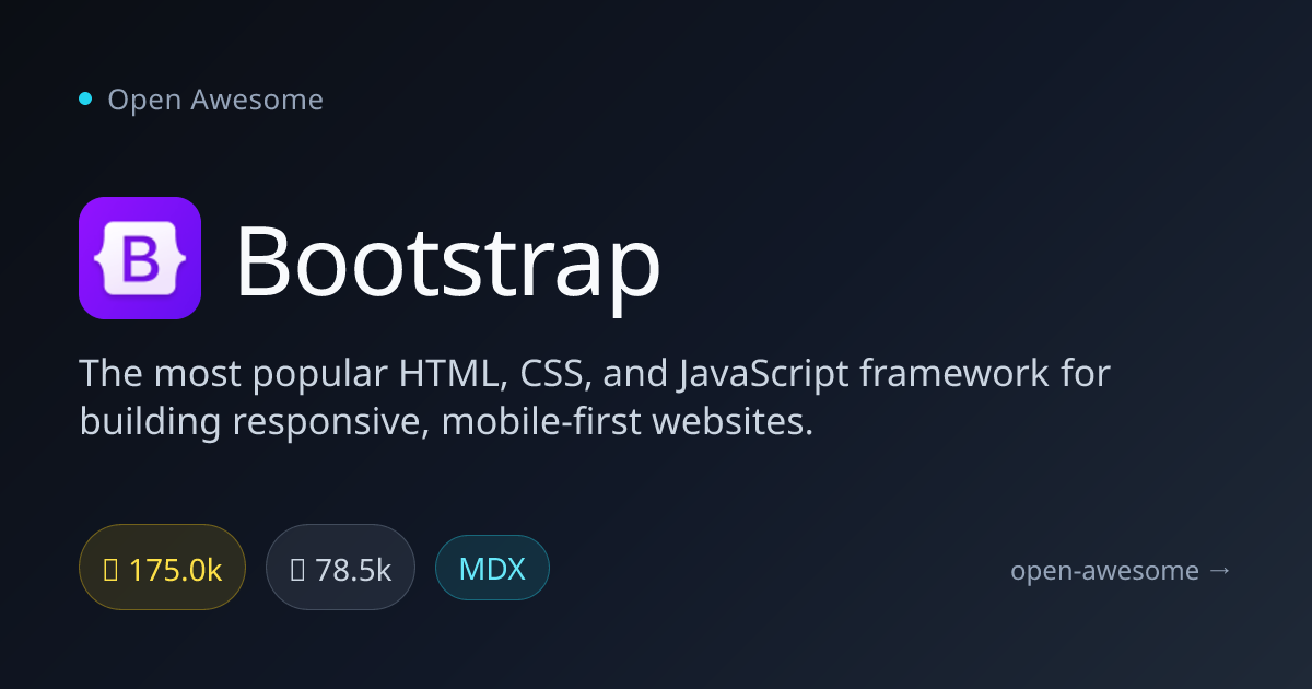 Bootstrap — Responsive Web Framework | Open Awesome