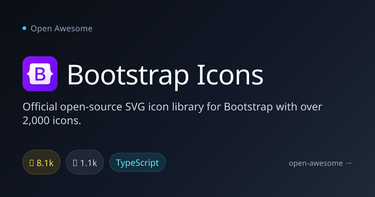Bootstrap Icons — Official Bootstrap SVG Icon Library | Open Awesome