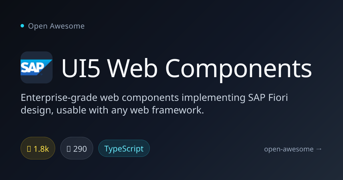 UI5 Web Components — SAP Fiori Web Components | Open Awesome