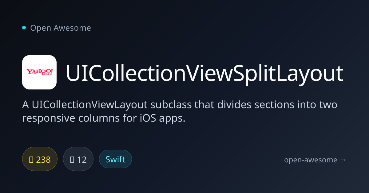 UICollectionViewSplitLayout — Two-Column UICollectionView Layout | Open ...