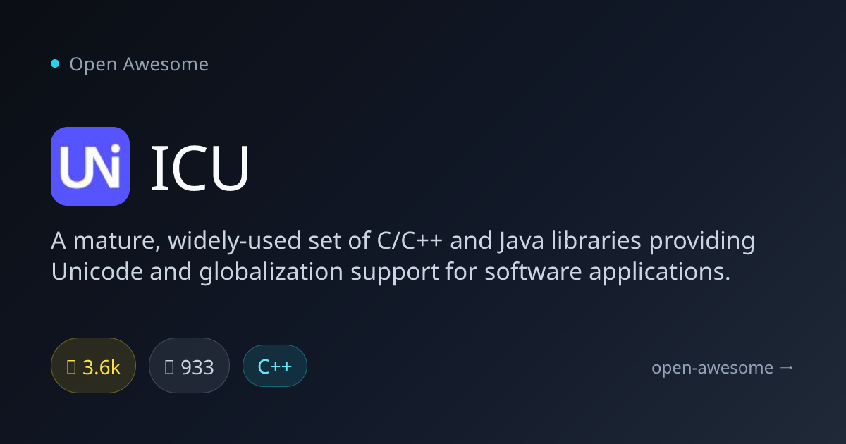 ICU — Unicode & Globalization Libraries | Open Awesome