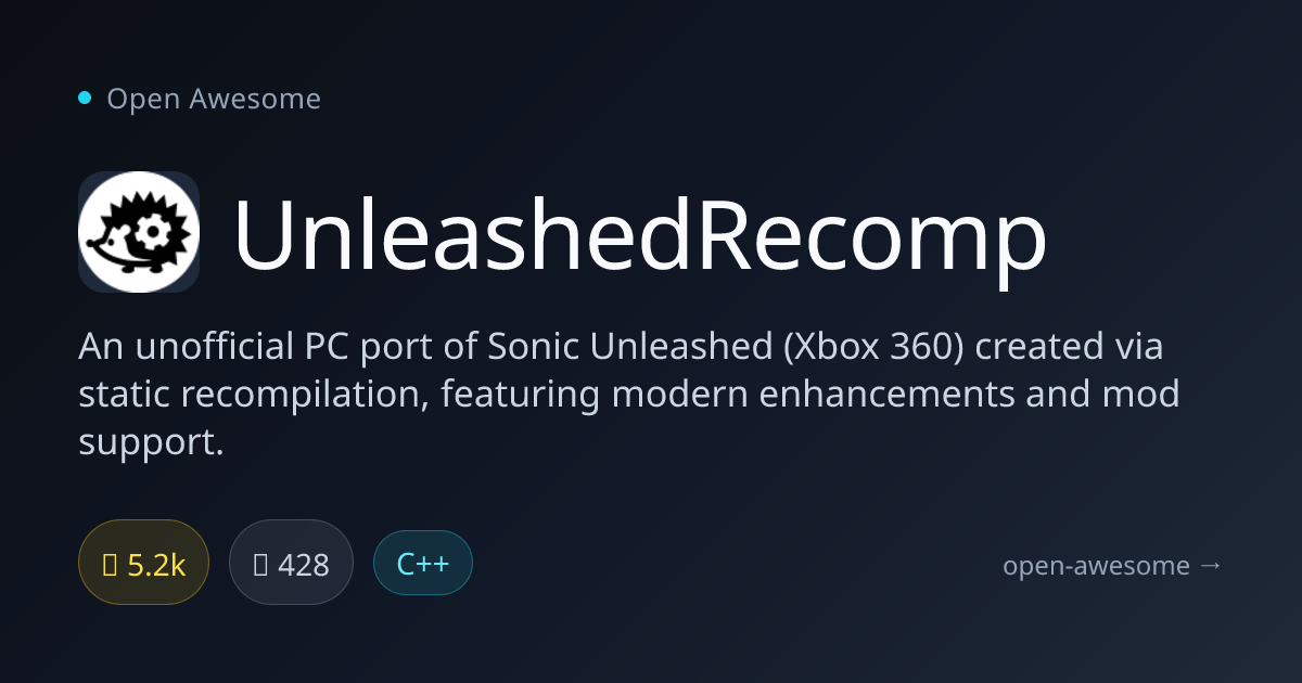 UnleashedRecomp — Sonic Unleashed PC Port | Open Awesome