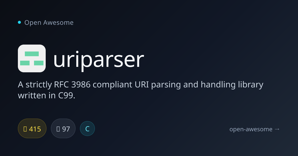 uriparser — RFC 3986 URI Parser Library | Open Awesome