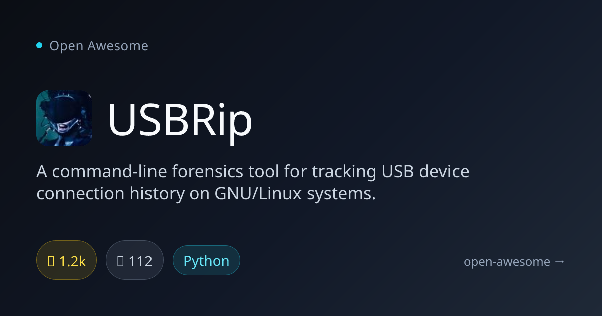USBRip — Linux USB Forensics Tool | Open Awesome