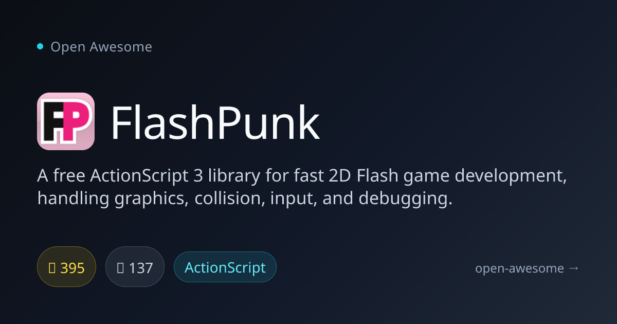 FlashPunk — 2D Flash Game Library | Open Awesome