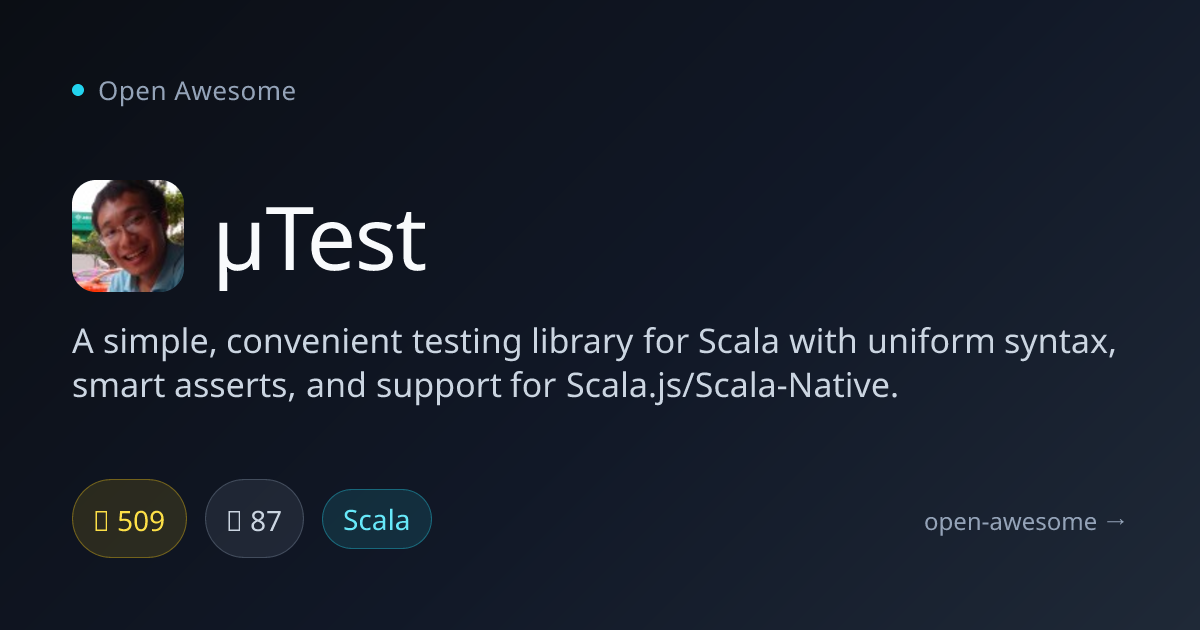 µTest — Simple Scala Testing Library | Open Awesome