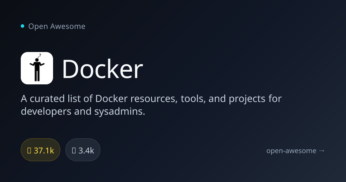 Docker — Curated Docker Resources List | Open Awesome