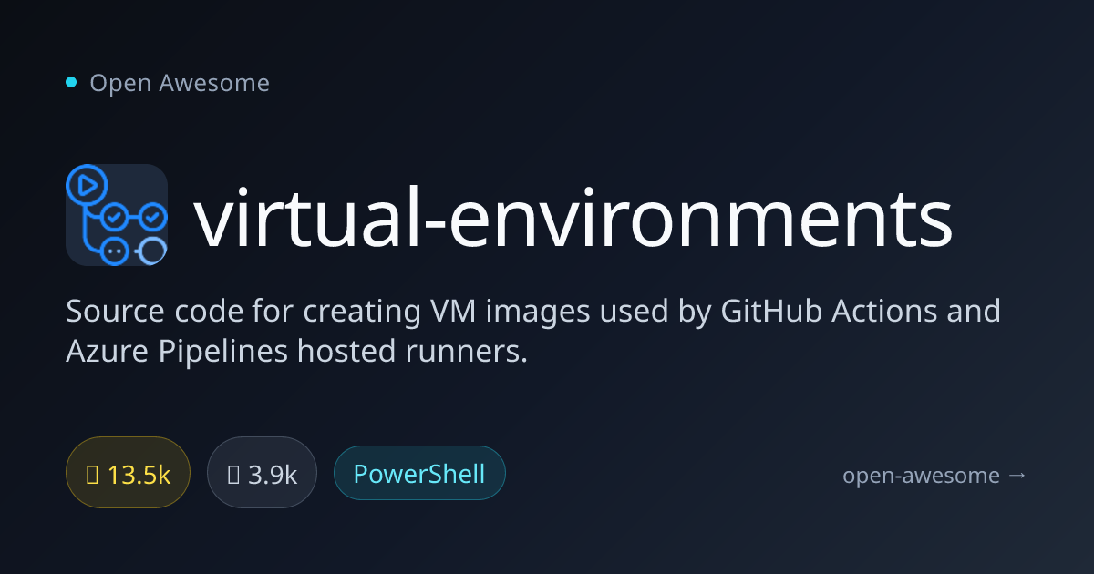 virtual-environments — GitHub Actions VM Images | Open Awesome