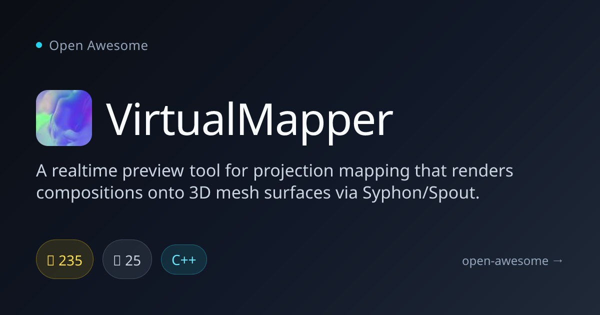 VirtualMapper — Realtime Projection Mapping Tool | Open Awesome