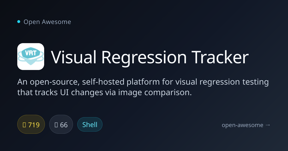 Visual Regression Tracker — Self-Hosted Visual Regression Testing ...