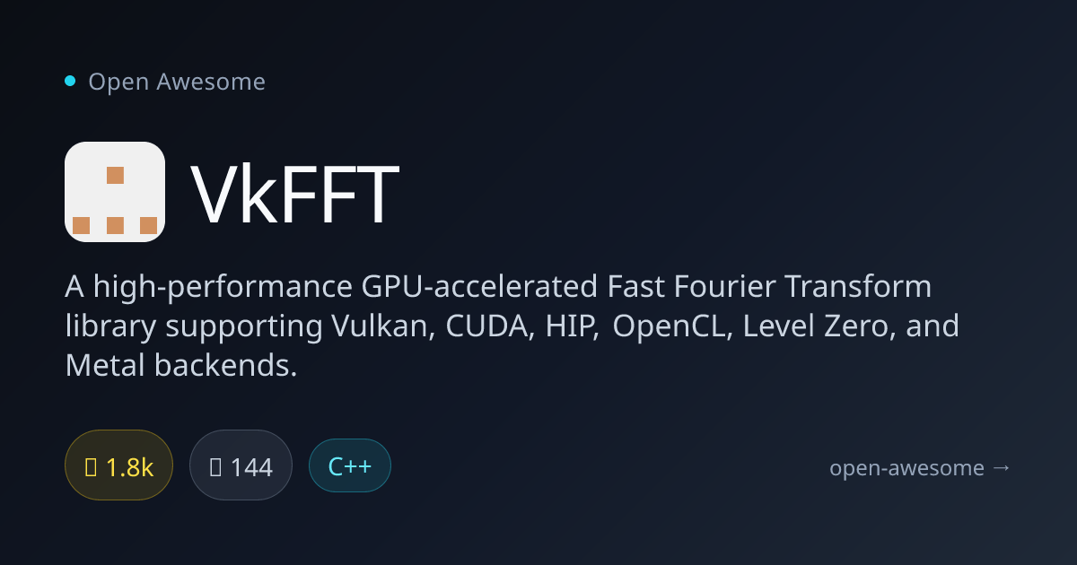 VkFFT — GPU-Accelerated FFT Library | Open Awesome
