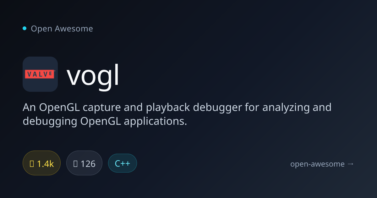vogl — OpenGL Capture & Debugger | Open Awesome