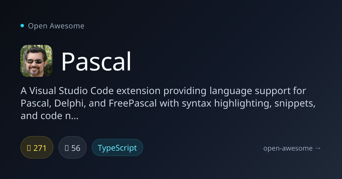 Pascal — VS Code Pascal Language Support | Open Awesome