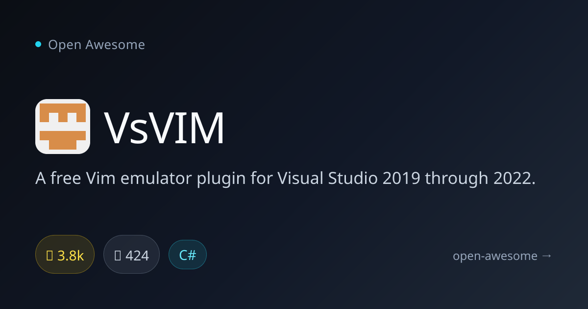 VsVIM — Vim Emulator for Visual Studio | Open Awesome
