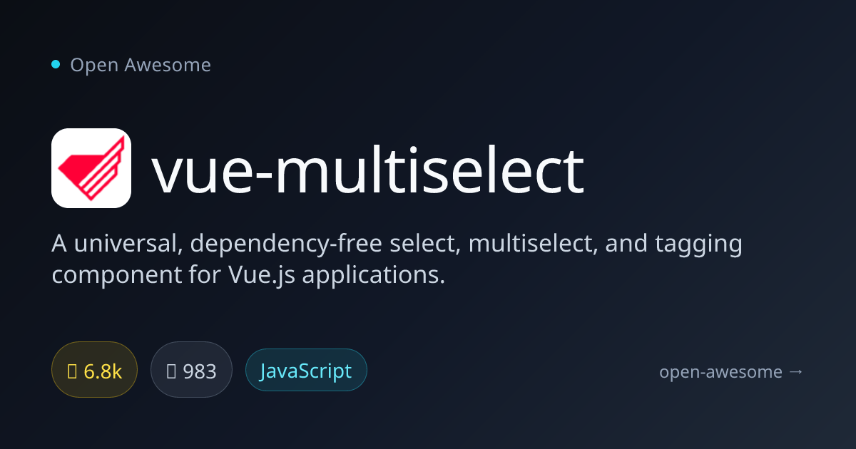 vue-multiselect — Universal Vue.js Select Component | Open Awesome
