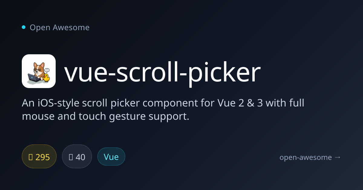 vue-scroll-picker — Vue iOS Scroll Picker | Open Awesome