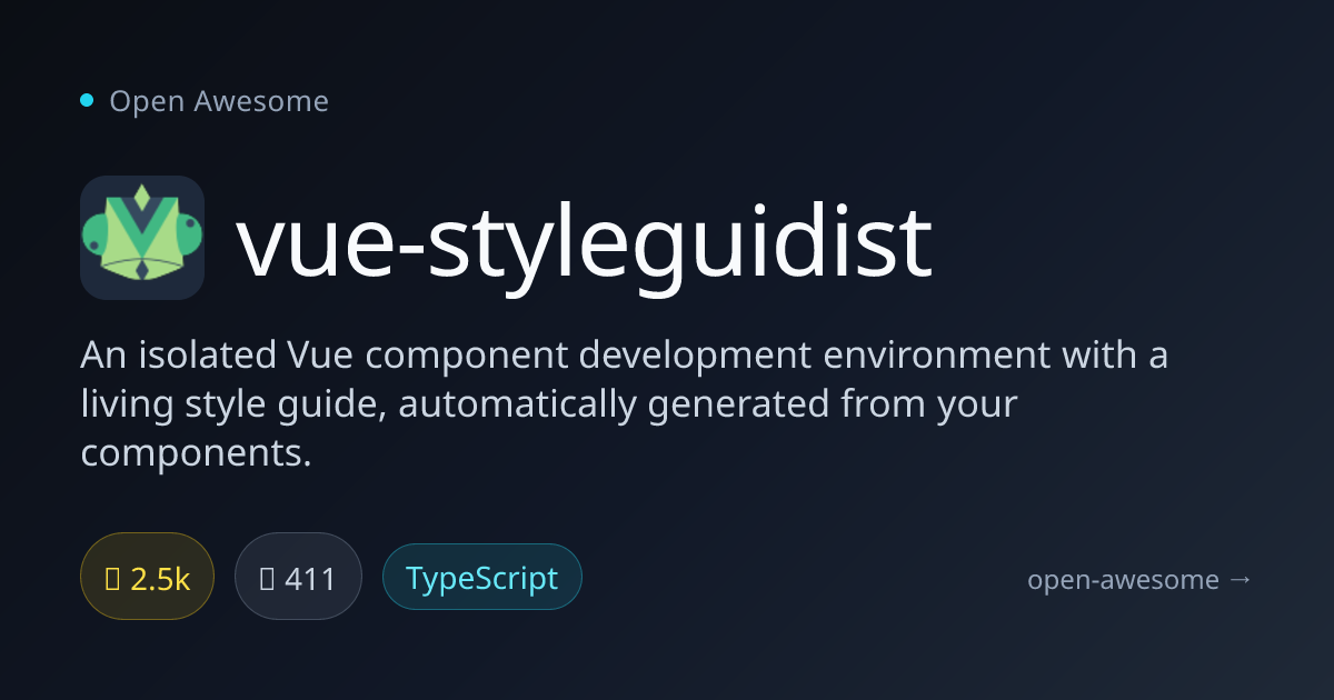 vue-styleguidist — Vue Component Style Guide | Open Awesome