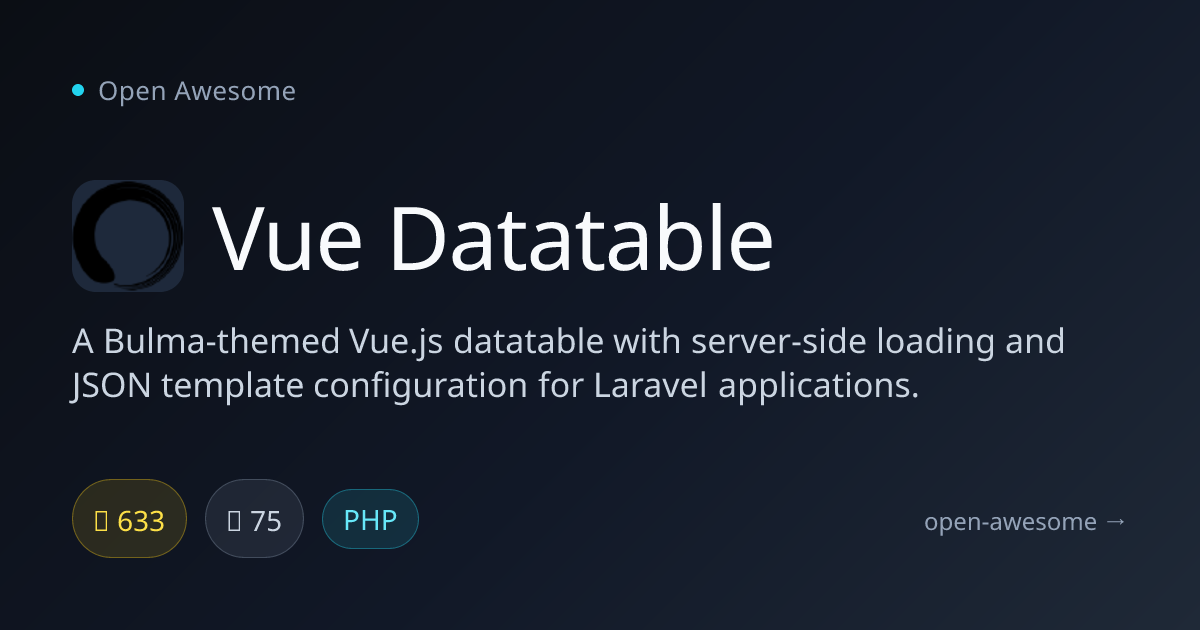 Vue Datatable — Bulma-Themed Vue.js Data Table | Open Awesome
