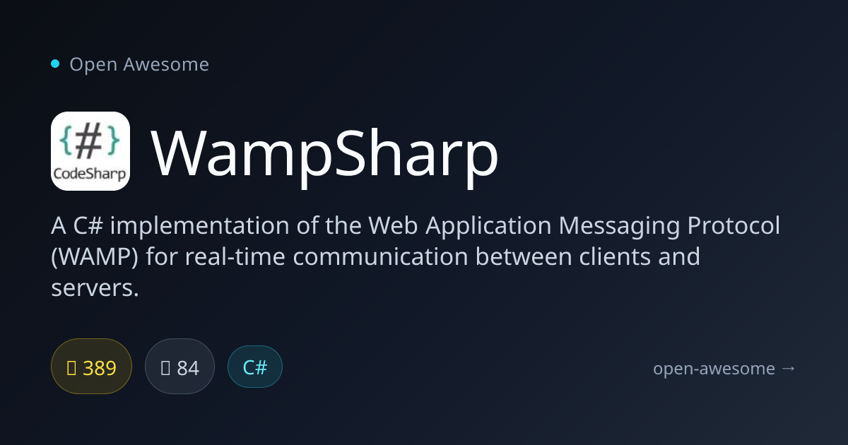 WampSharp — C# WAMP Protocol Implementation | Open Awesome