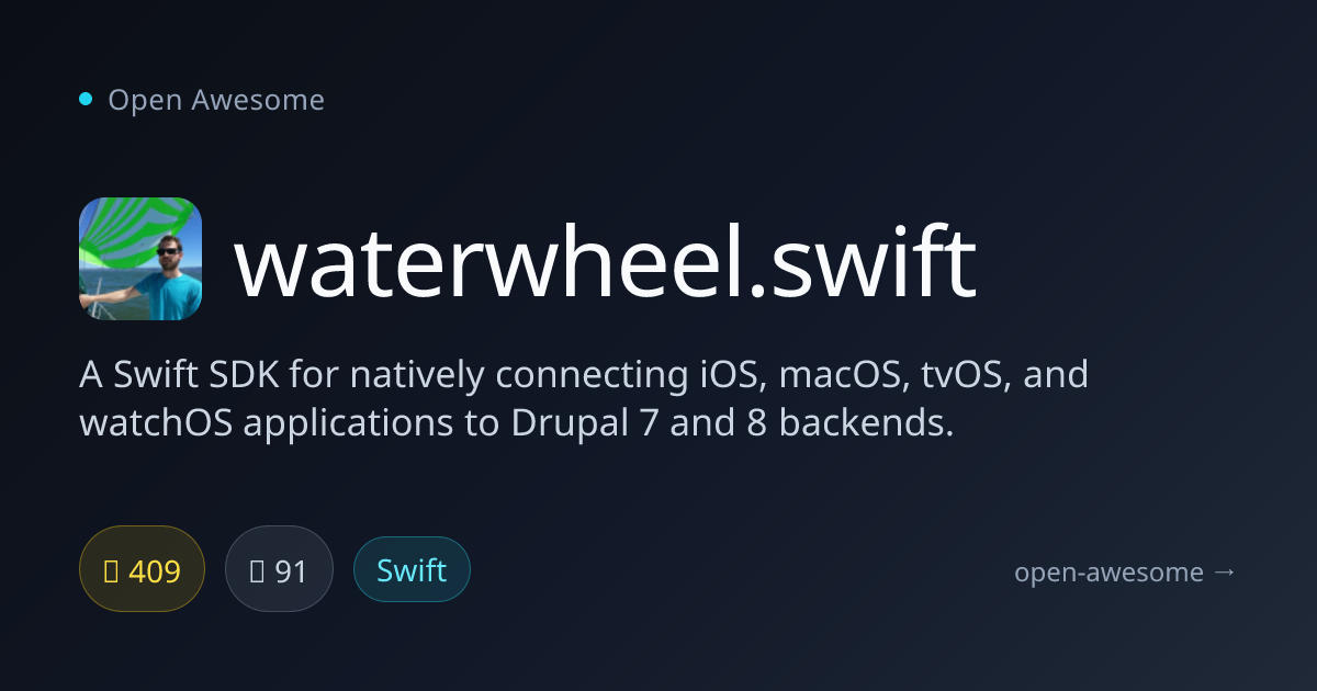 waterwheel.swift — Swift SDK for Drupal Backends | Open Awesome