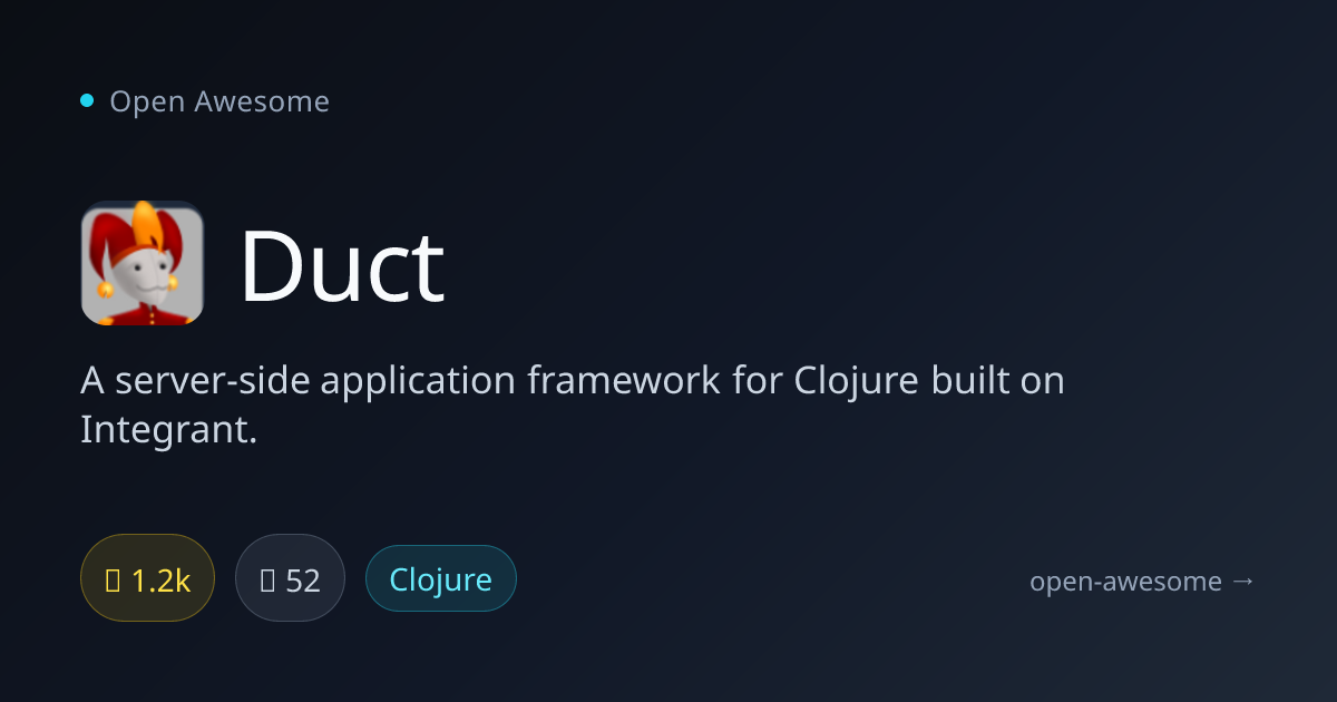 Duct — Clojure Server-Side Application Framework | Open Awesome