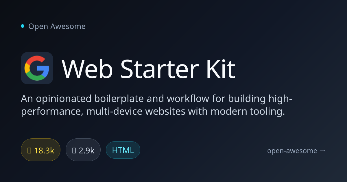 Web Starter Kit — Multi-Device Website Boilerplate | Open Awesome