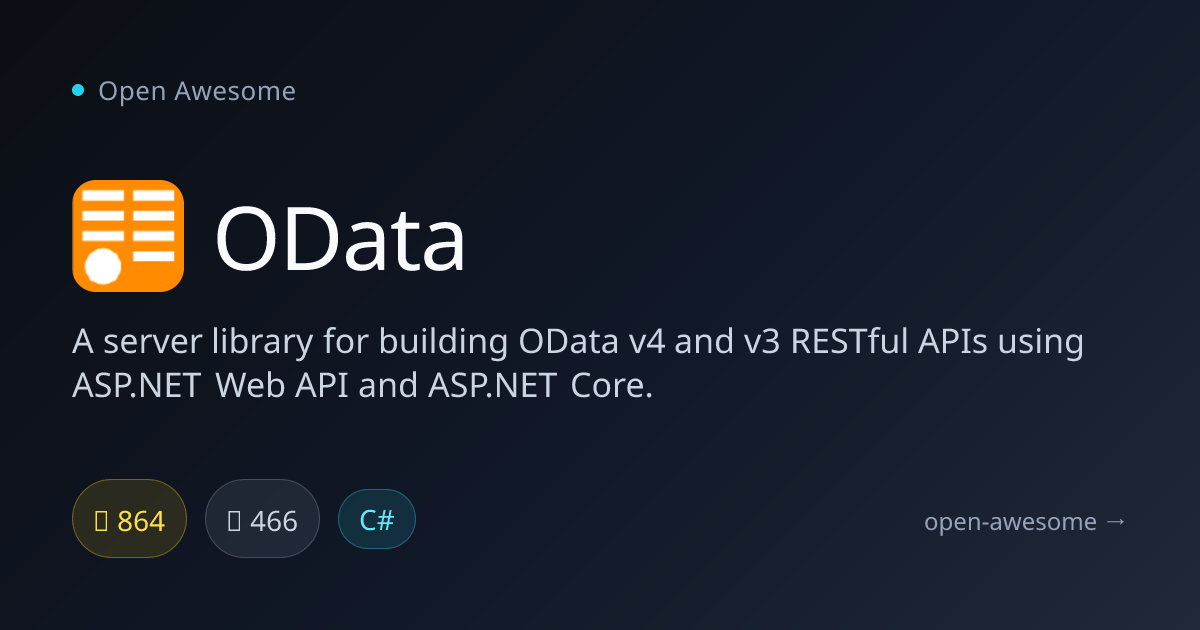 OData — ASP.NET OData API Library | Open Awesome