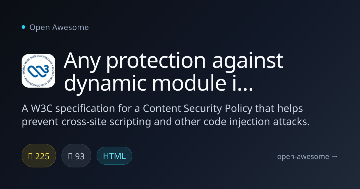 Any protection against dynamic module import? — CSP for Code Injection ...
