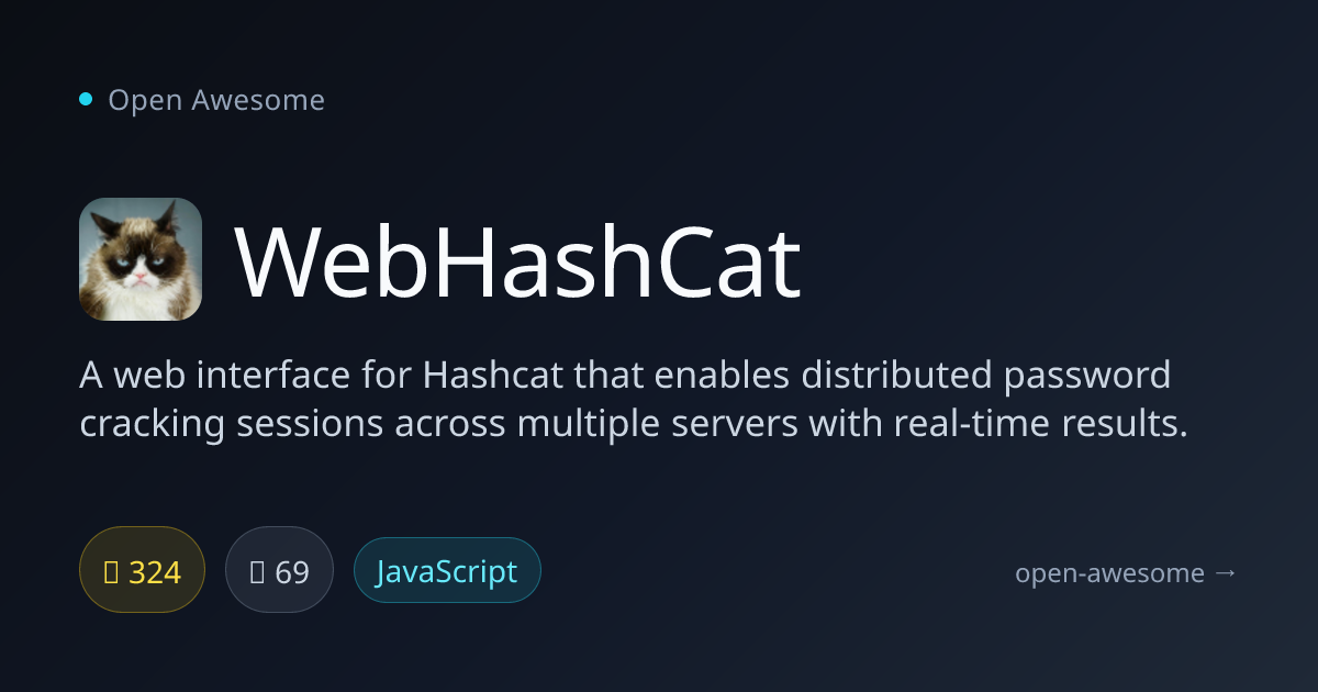 WebHashCat — Web Interface for Hashcat | Open Awesome