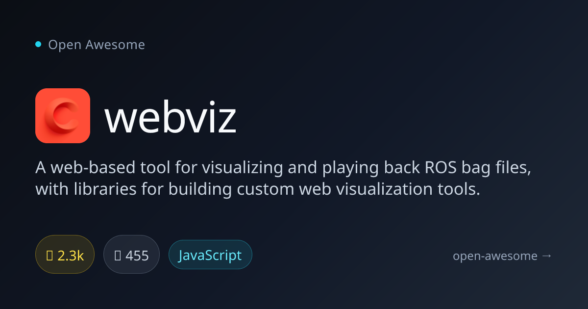 webviz — Web-Based ROS Bag Visualizer | Open Awesome