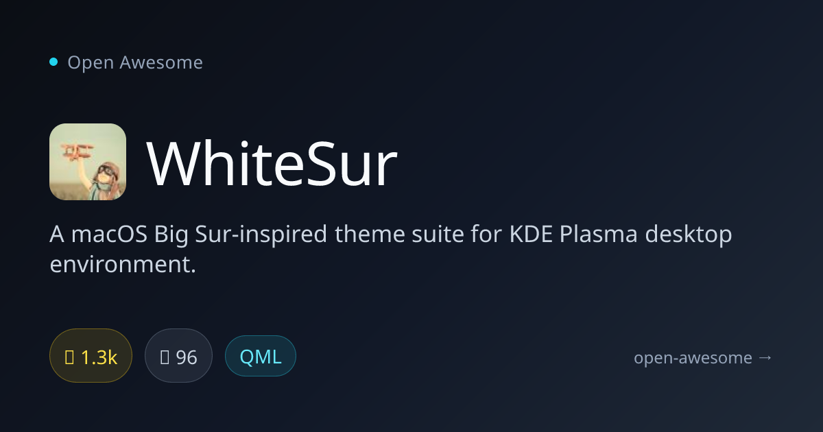 WhiteSur — macOS Theme for KDE Plasma | Open Awesome