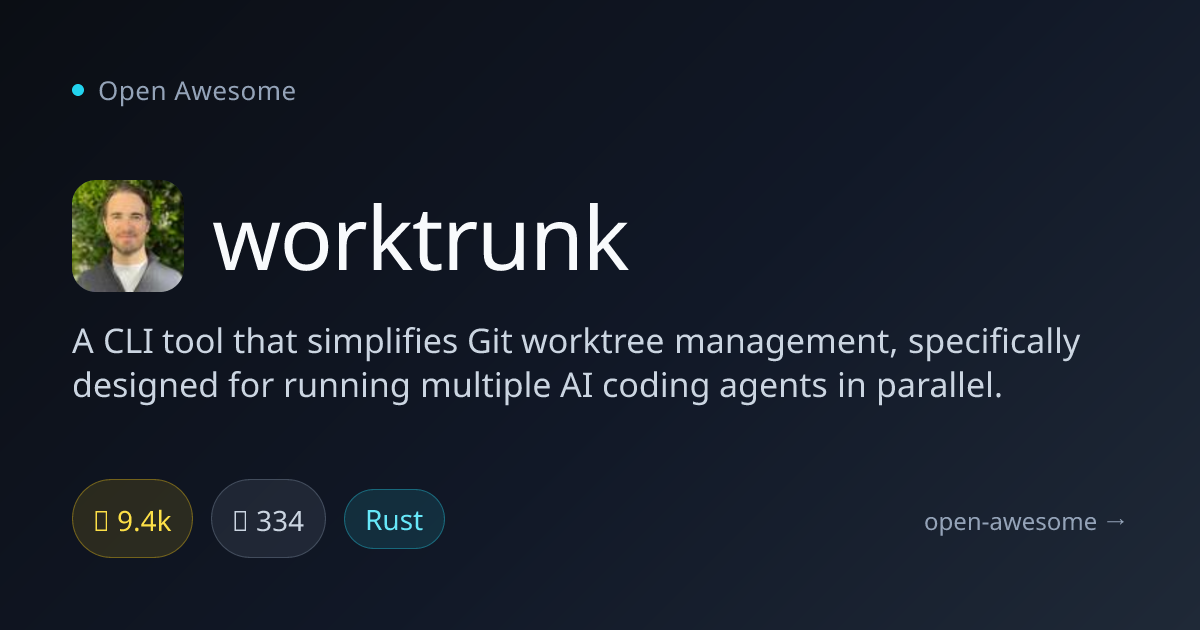 worktrunk — Git Worktree CLI Manager | Open Awesome