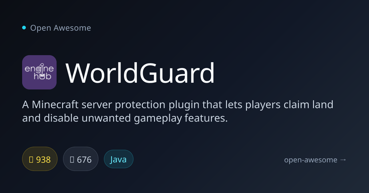 WorldGuard — Minecraft Land Claim & Protection Plugin | Open Awesome