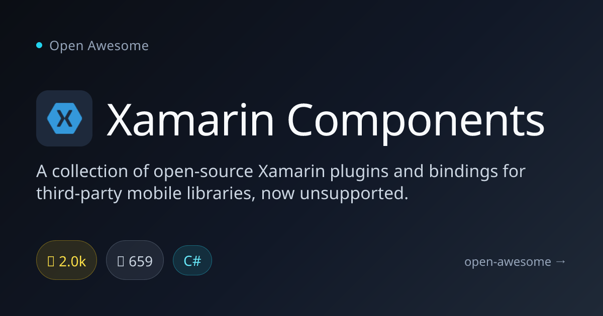 Xamarin Components — Xamarin Plugins & Bindings | Open Awesome