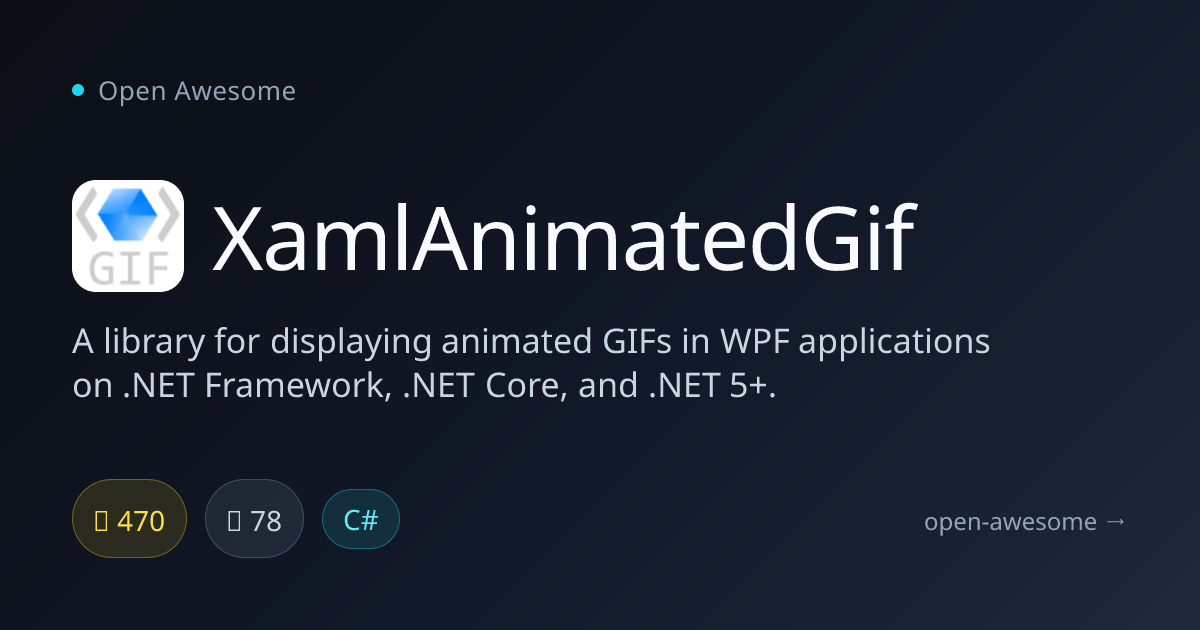 XamlAnimatedGif — WPF Animated GIF Library | Open Awesome