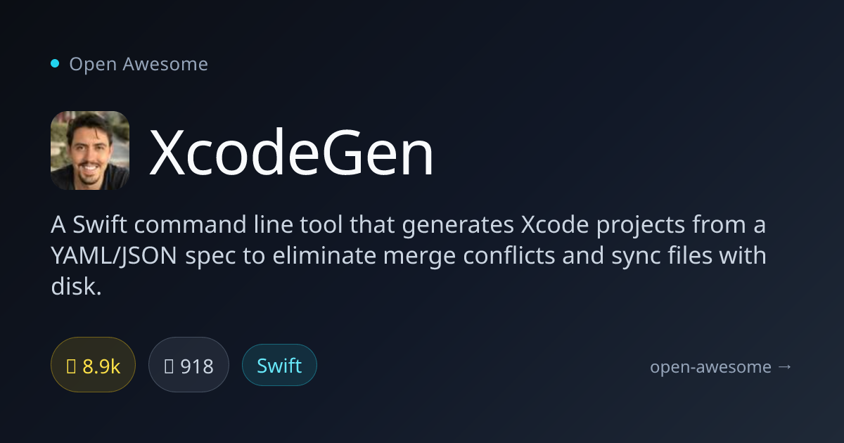 XcodeGen — Xcode Project Generator | Open Awesome