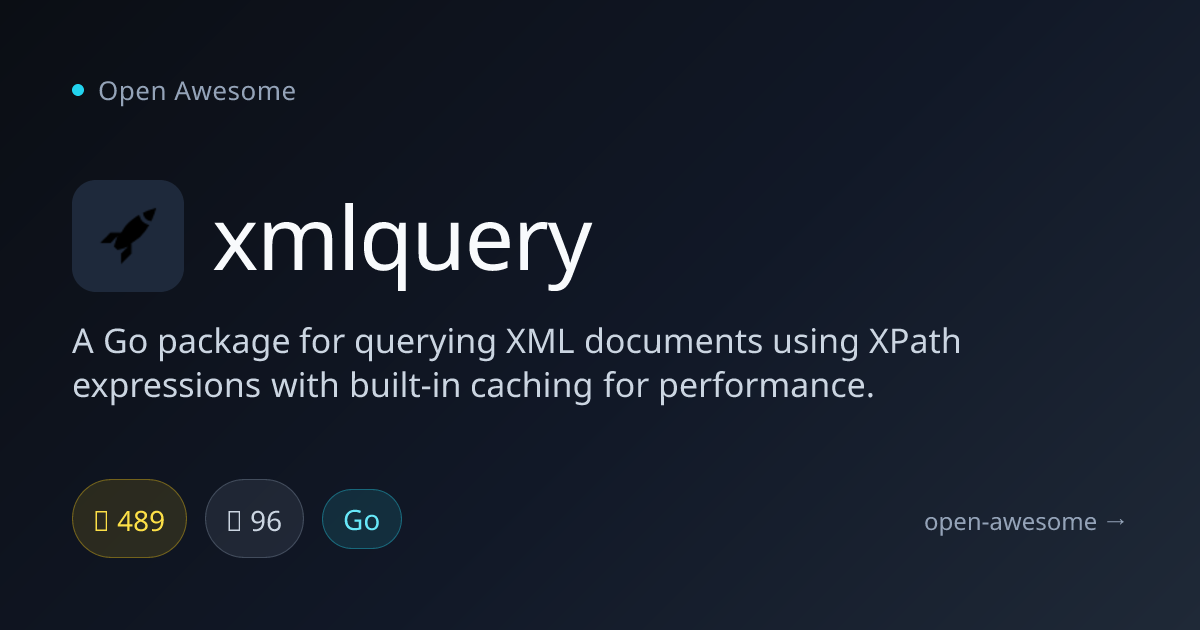xmlquery — XPath Query for XML in Go | Open Awesome