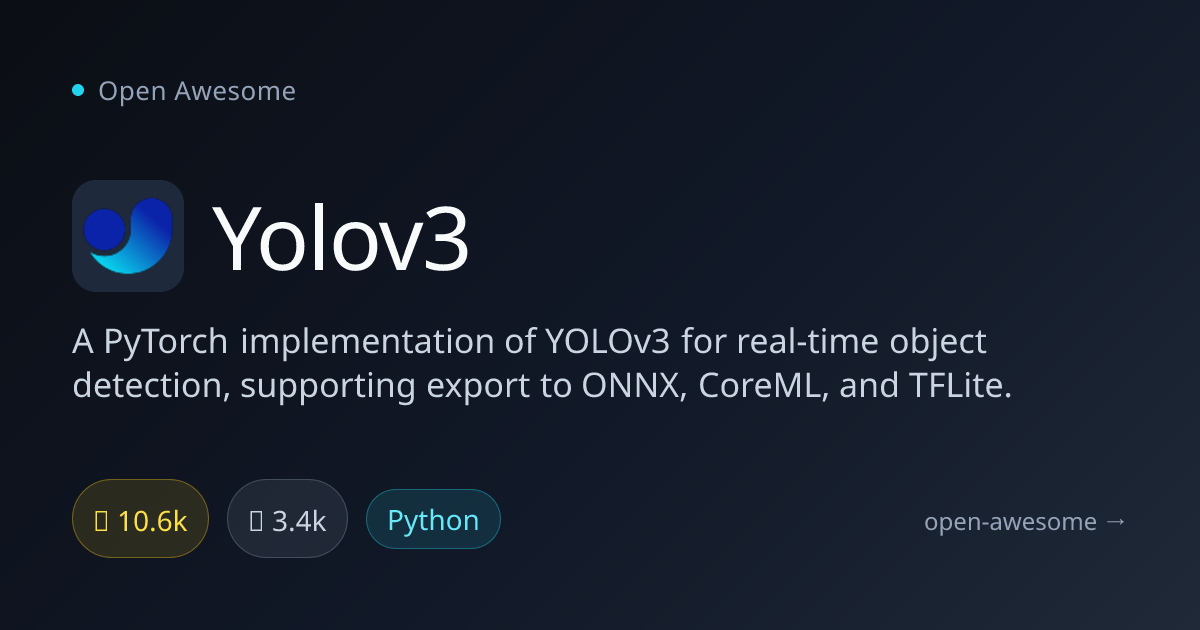 Yolov3 — PyTorch YOLOv3 Implementation | Open Awesome