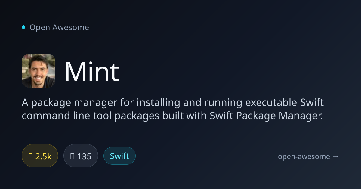 Mint — Swift CLI Package Manager | Open Awesome