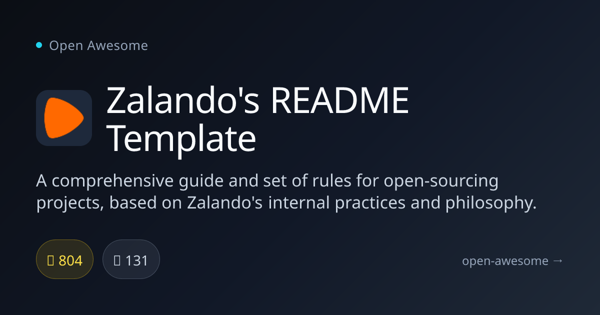 Zalando's README Template — Open-Source Project Guide | Open Awesome