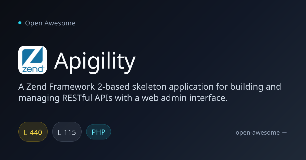 Apigility — Zend Framework 2 API Builder | Open Awesome