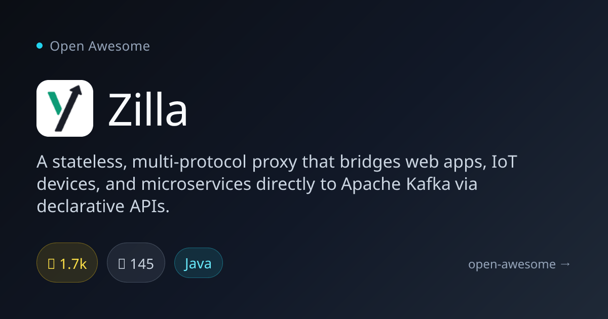 Zilla — Multi-Protocol Kafka Proxy | Open Awesome