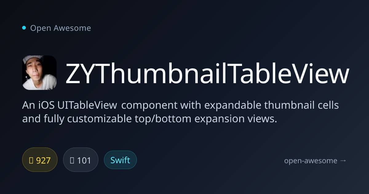 ZYThumbnailTableView — iOS Expandable Thumbnail Table | Open Awesome